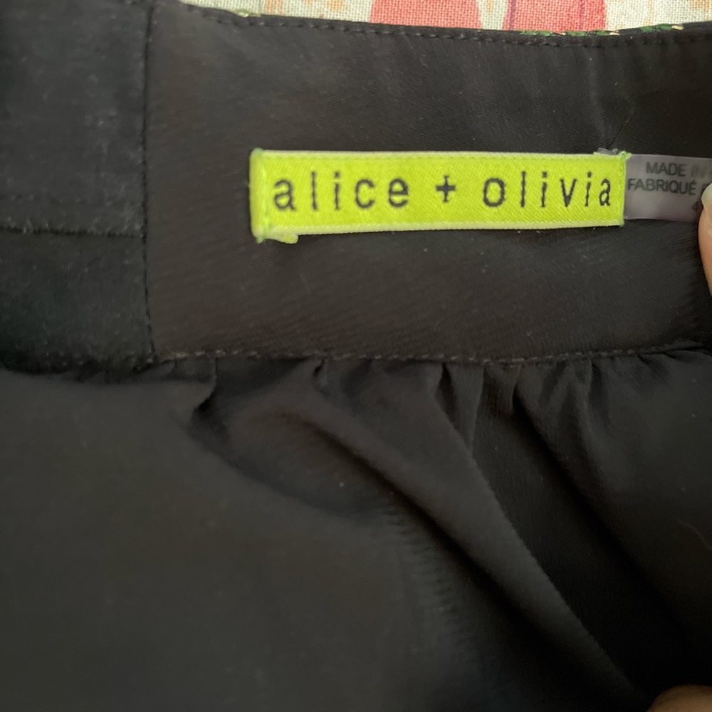 alice and olivia jacquard mini skirt